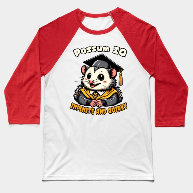 Graduation Possum Baseball T-Shirt by Japanese Fever